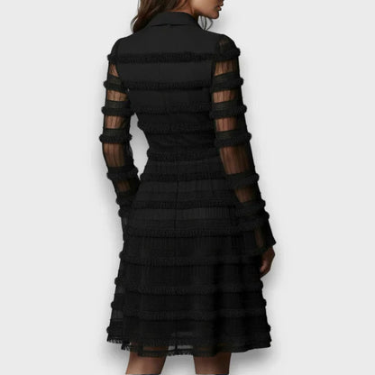 Marisa | Vestido Midi con Flecos Transparentes